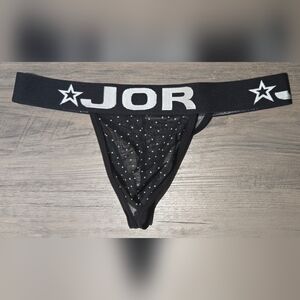 Black Polka Dot Mens Thong
